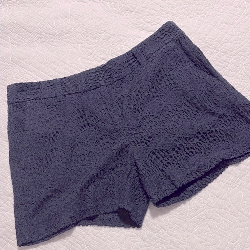 Navy Lace Women Shorts